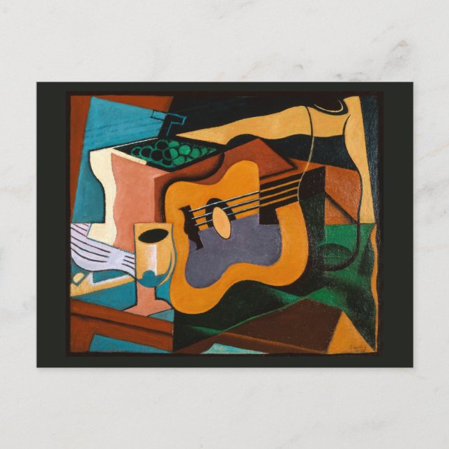 Juan Gris, Stilleben med gitarr, Vykort (Framsida)