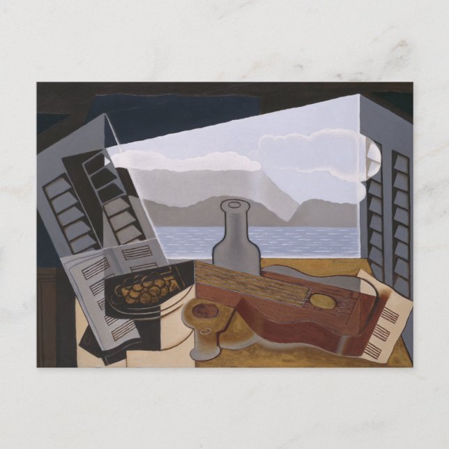 Juan Gris the Open Window Fine Art Vykort (Framsida)