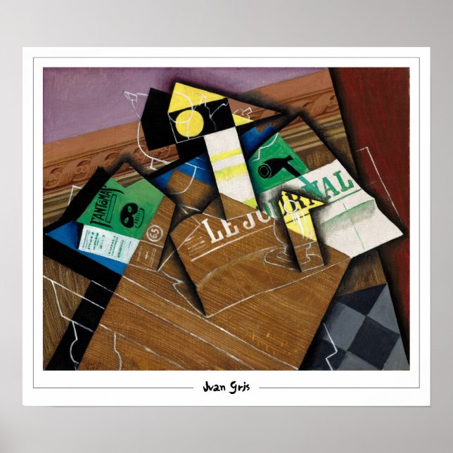 Juan Gris Zedign Art Poster nr 12 (Framsidan)