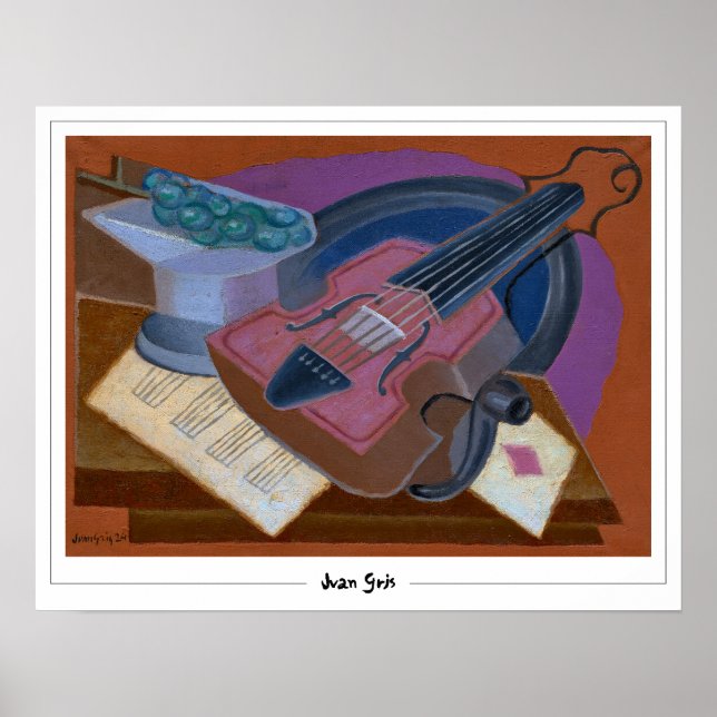 Juan Gris Zedign Art Poster nr 324 (Framsidan)
