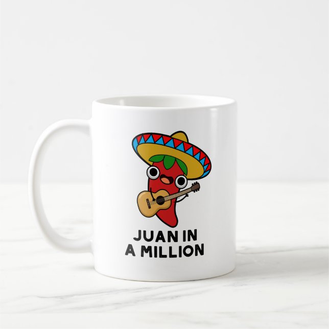 Juan in A Million Funny Mexican Chili Pun Kaffemugg (Vänster)