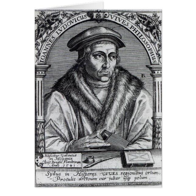 Juan Luis Vives Hälsningskort (Framsidan)