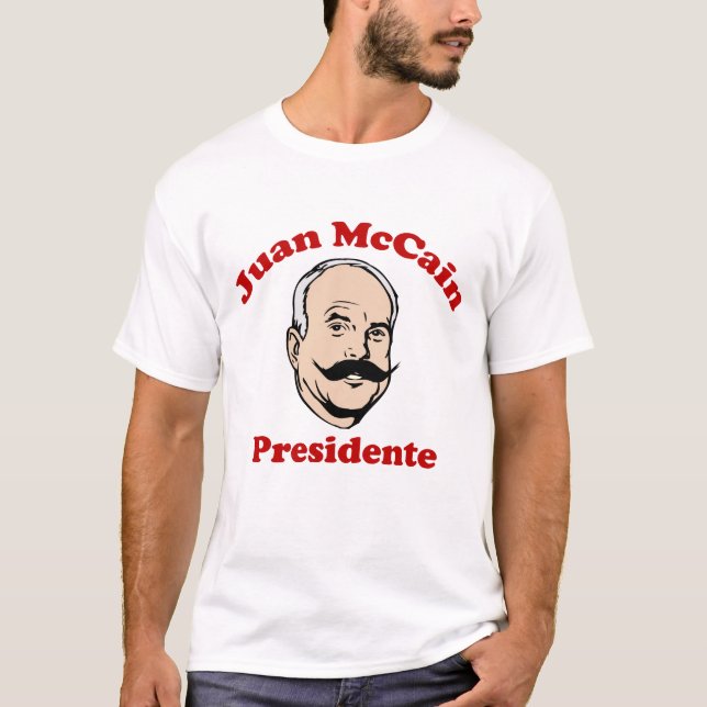 Juan McCain Para Presidente skjorta Tröja (Framsida)