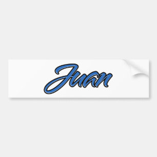 Juan Namn blue Aufkleber Sticker Autoaufkleber Bildekal