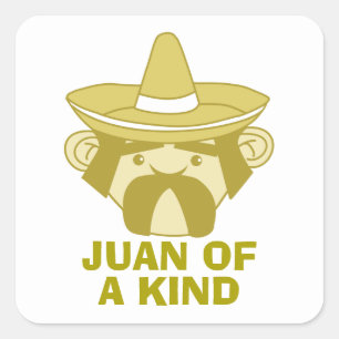 Juan of a Kind Fyrkantigt Klistermärke