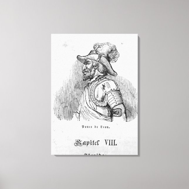 Juan Ponce de Leon Canvastryck (Framsida)