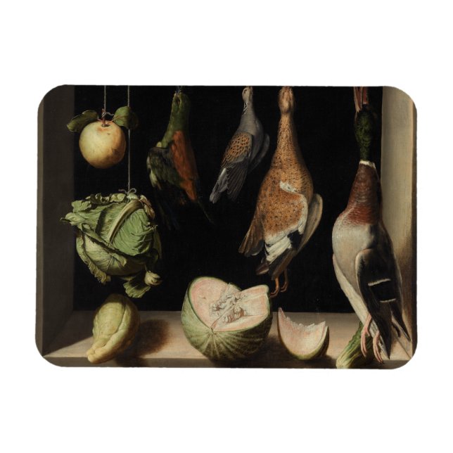 Juan Sanchez Cotan - Fortfarande liv med Game Fowl Magnet (Horisontell)