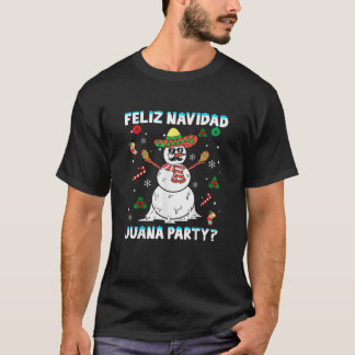 Juana Party Feliz Navidad jul-familjen Matchin T Shirt
