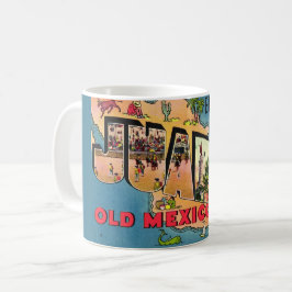 Juarez Gamla Mexiko vykortsmugg Kaffemugg