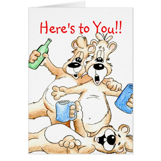 Jubel är här till dig!! hälsningskort (Framsidan)