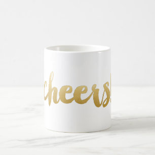 Jubel! Djärv Calligraphykaffemugg - guld Kaffemugg