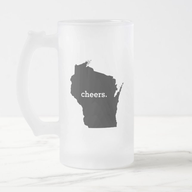 Jubel i Wisconsin Frostat Ölglas (Vänster)