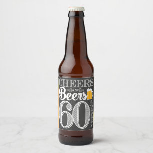 Jubel och öl till 60 år ölflaskaetikett ölflaska etikett