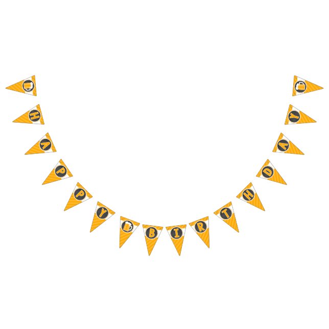 Jubel- och ölgrattis på födelsedagenbaner | som vimplar (Alla)