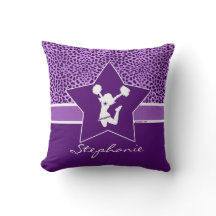 Jubel-/Pom Cheetahtryck med monogramen i lilor