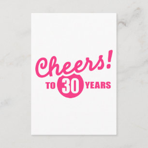 Jubel till 30 år födelsedag kort