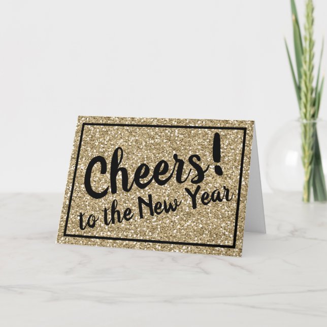 Jubel! till det nya året! helgkort (Framsida)