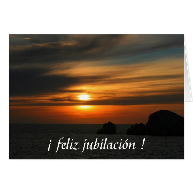 jubilación puesta hälsningskort (Framsidan Horizontal)