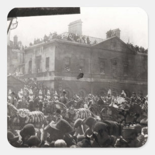 Jubileeprocession i Whitehall, 1887 Fyrkantigt Klistermärke