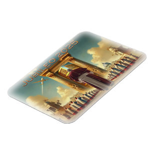 Jubileo 2025 Vaticano, recuerdo viaje idé regalo. Magnet