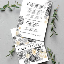 Jubileumfödelsedag Svart och Guld Kortskura Inbjudningar