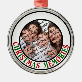 Jubileums- foto för julminnen julgransprydnad metall