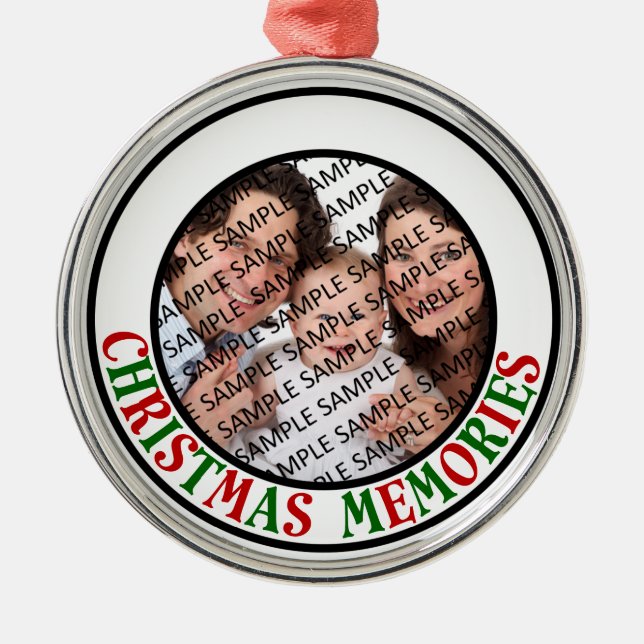 Jubileums- foto för julminnen julgransprydnad metall (Framsidan)