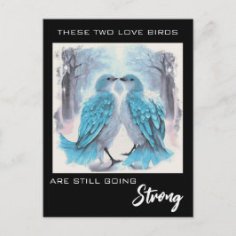 *~* Jubileums FOTO Kärlek Fåglar Vinter AP54 Vykort