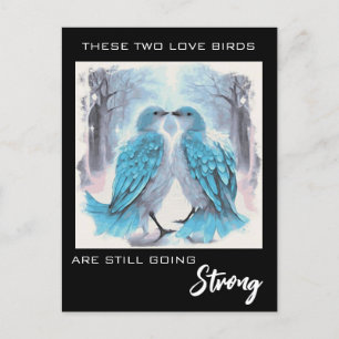 *~* Jubileums Konstnärliga Kärleksfåglar Vinter AP Vykort