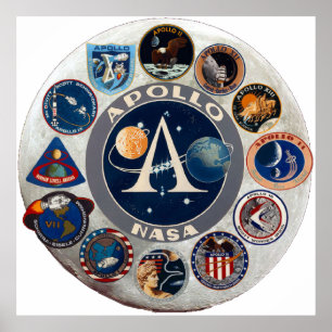 Jubileums- logotyp för Apollo program Poster