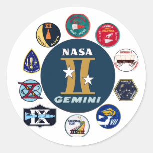Jubileums- logotyp för Gemini Runt Klistermärke