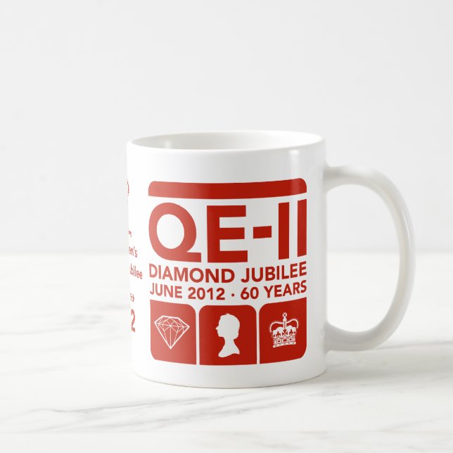 Jubileums- mugg för diamantjubileum (Höger)