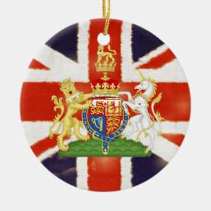 Jubileums- prydnad för brittiskt kungligt bröllop julgransprydnad keramik