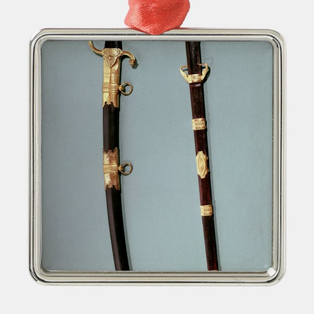 Jubileums- svärd som ges av Napoleon Bonaparte Julgransprydnad Metall (Framsidan)