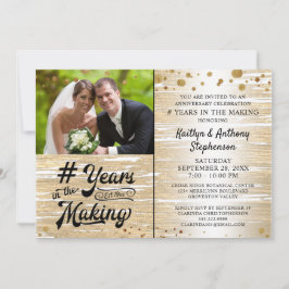 Jubileums Svart Guld ÅR I TILLVERKNING Inbjudningar