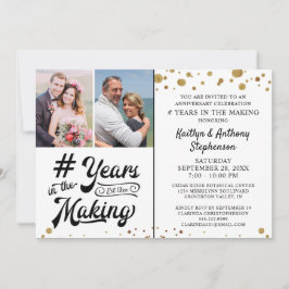 Jubileums Svart Guld ÅR I TILLVERKNING Inbjudningar