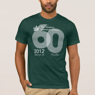 Jubileums- T-tröja för diamantjubileum [kvartere T-shirt