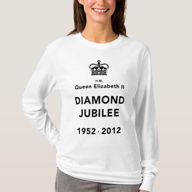 Jubileums- T-tröja för diamantjubileum [lugn] Tee (Framsida)