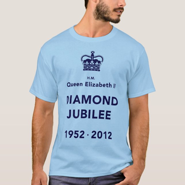 Jubileums- T-tröja för diamantjubileum [lugn] Tee Shirt (Framsida)