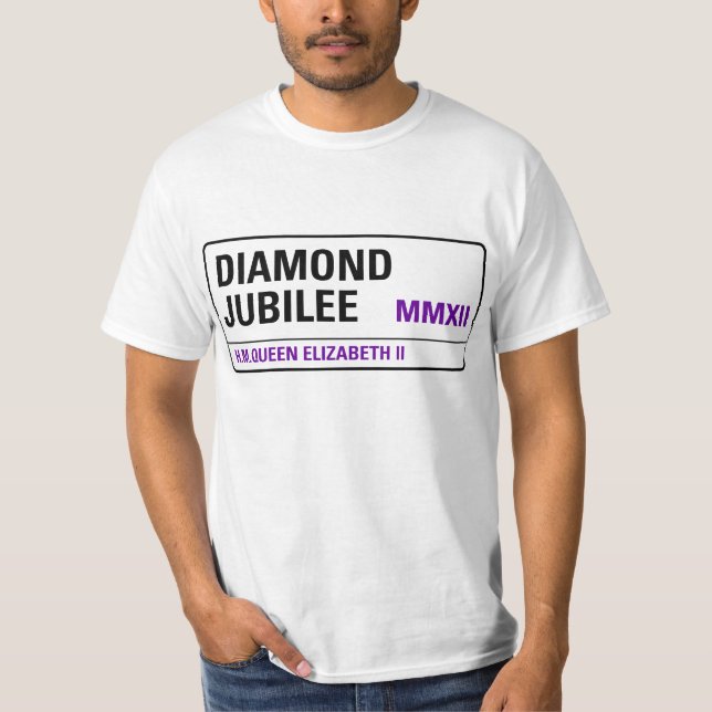 Jubileums- T-tröja för diamantjubileum Tee Shirt (Framsida)