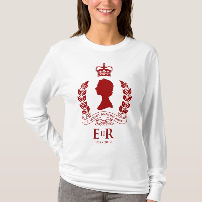 Jubileums- T-tröja för diamantjubileum Tee Shirt (Framsida)