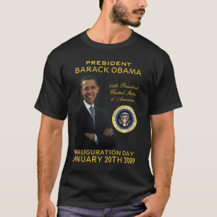 Jubileums- T-tröja för Obama invigningdag T-shirt