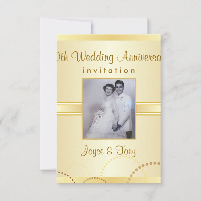 Jubileumsfest - Anpassade Fotoinbjudningar Inbjudningar (Framsida)