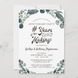Jubileumsgröna ÅR I THE MAKING Inbjudningar