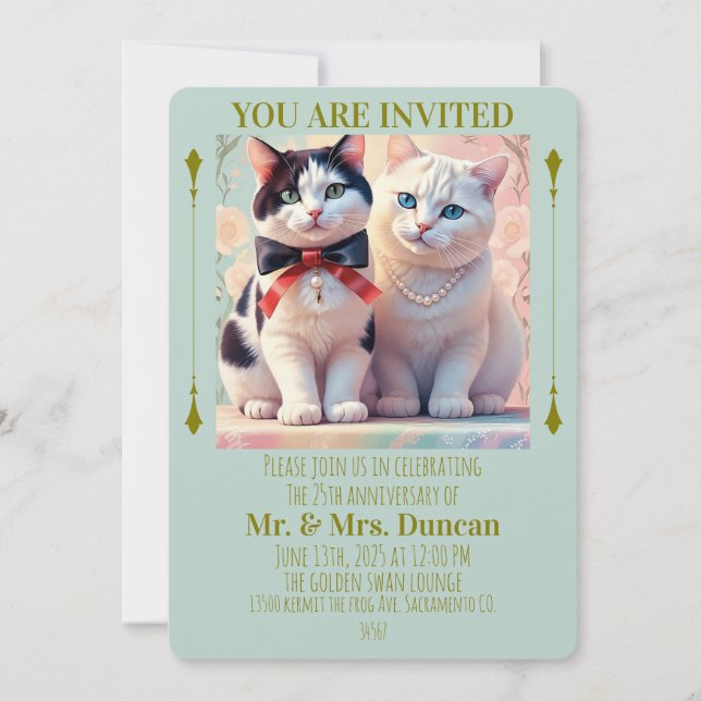 " JUBILEUMSKUNSKAP INBJUDNINGSKORT " (Framsida)