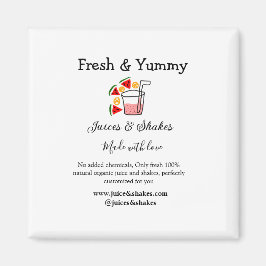 Juces & shakes restaurangaffärswebbplats social magnet