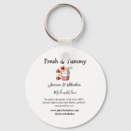 Juces & shakes restaurangaffärswebbplats social nyckelring