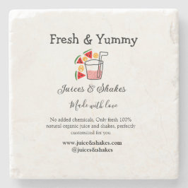 Juces & shakes restaurangaffärswebbplats social stenunderlägg