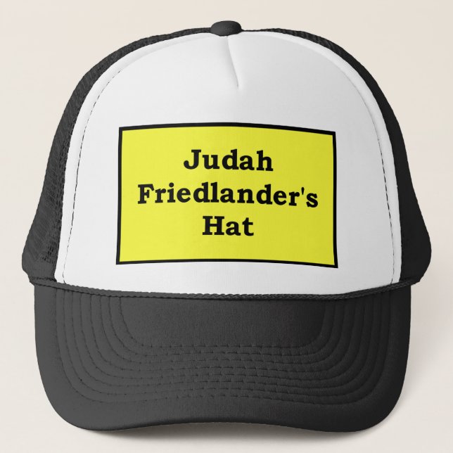 Judah Friedlanders hatt, gult Truckerkeps (Framsida)