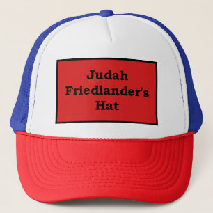 Judah Friedlanders hatt som är röd Truckerkeps
